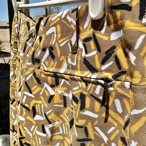 Vintage Jamie Sadock Bermuda Golf Shorts Orange And Black Print Size 8 - Picture 8 of 8